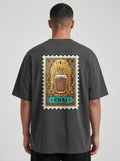 Chai Stamp Black| Indian Aesthetic Oversized T-Shirt