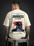 Raven Darkness Off White | Oversize  Graphic T-shirt 240 GSM