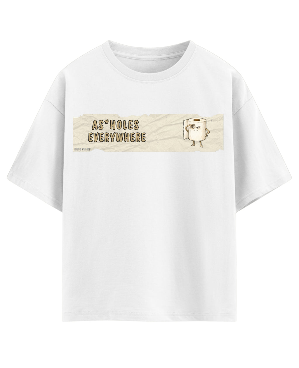White Oversized T-shirt Front Design