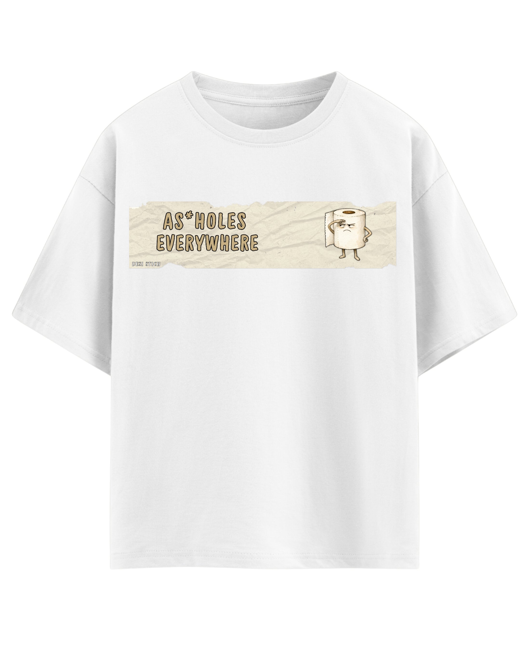 White Oversized T-shirt Front Design